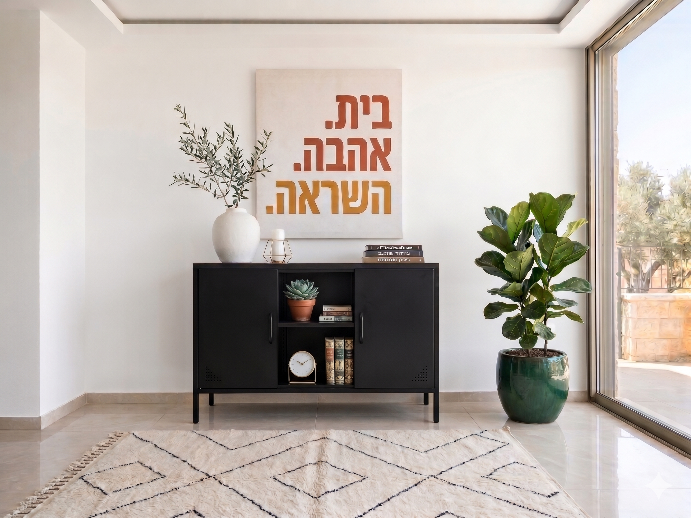 מזנון מתכת בצבע שחור מט | Mika