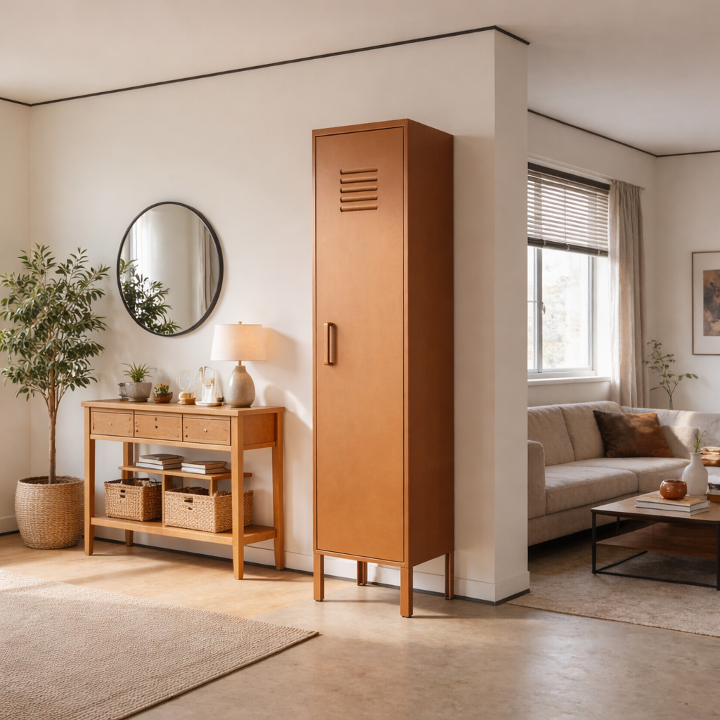 ארונית לוקר מתכת בצבע זהוב | School