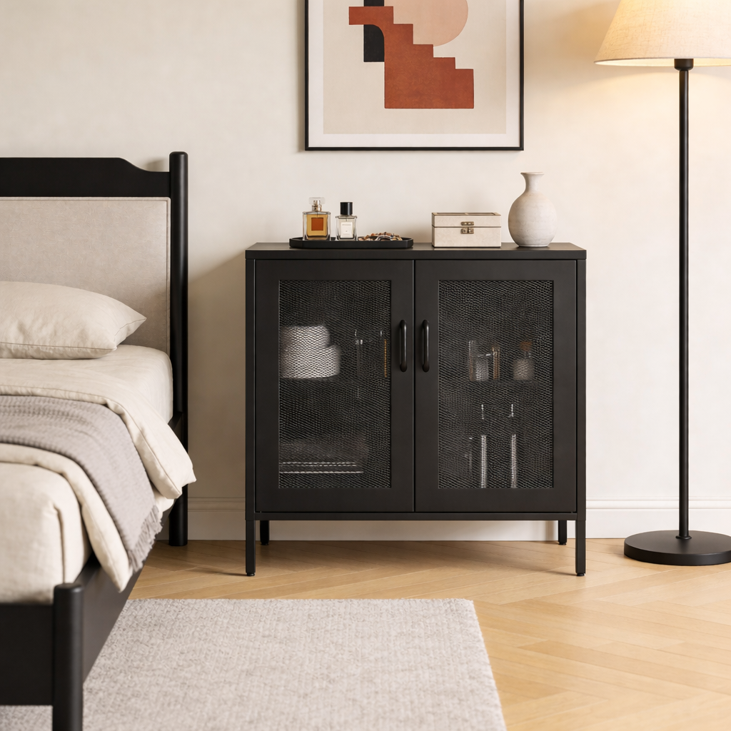 מזנון קומודה מתכת בצבע שחור מט | Web