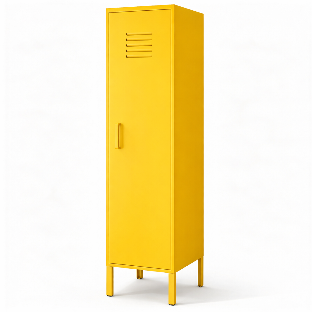 ארונית לוקר מתכת בצבע צהוב | School