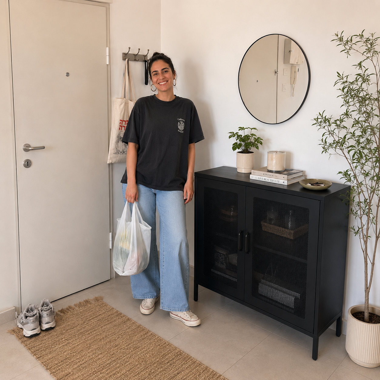 מזנון קומודה מתכת בצבע שחור מט | Web
