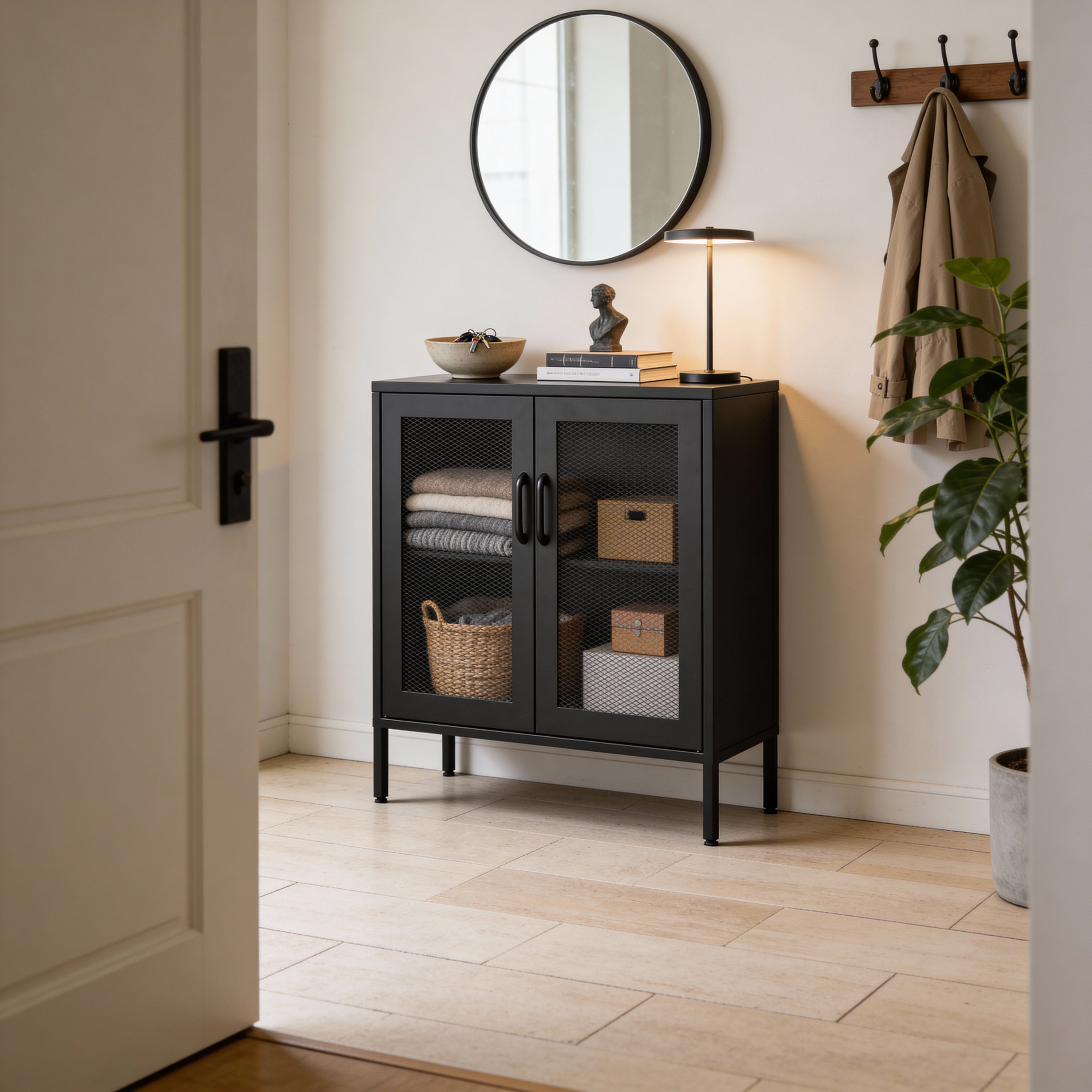 מזנון קומודה מתכת בצבע שחור מט | Web