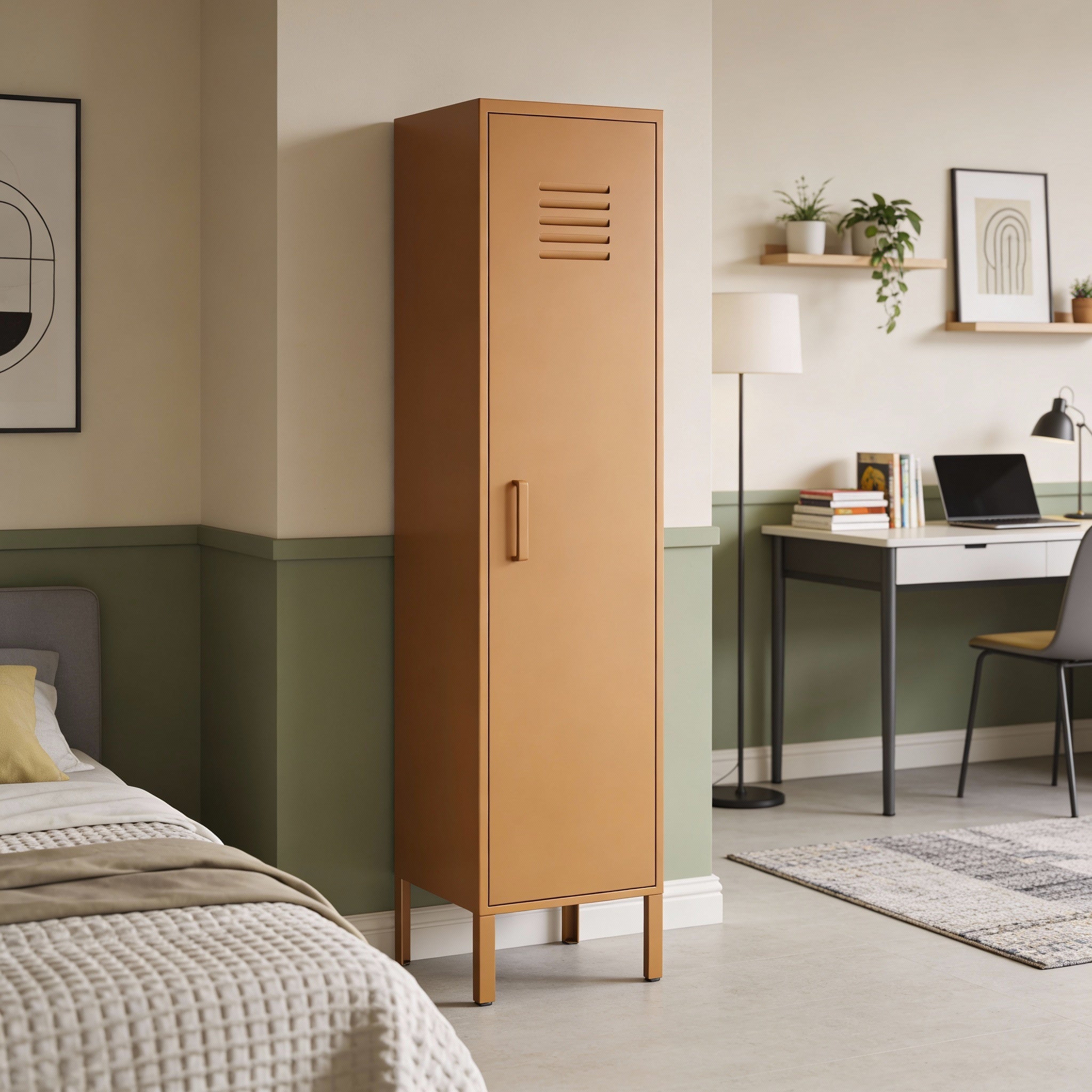 ארונית לוקר מתכת בצבע זהוב | School