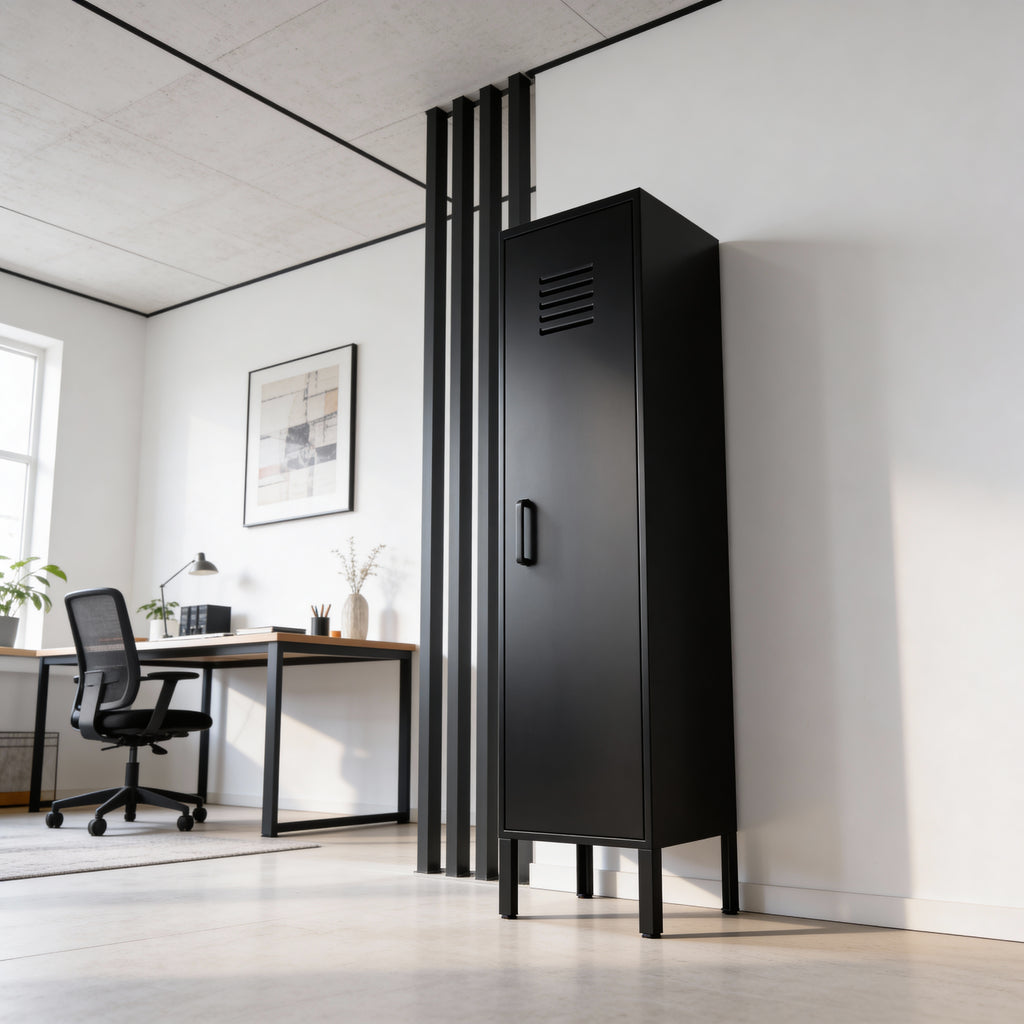 ארונית לוקר מתכת בצבע שחור מט | School