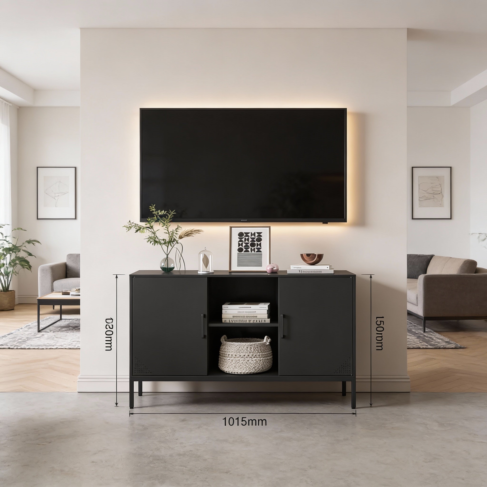 מזנון מתכת בצבע שחור מט | Mika