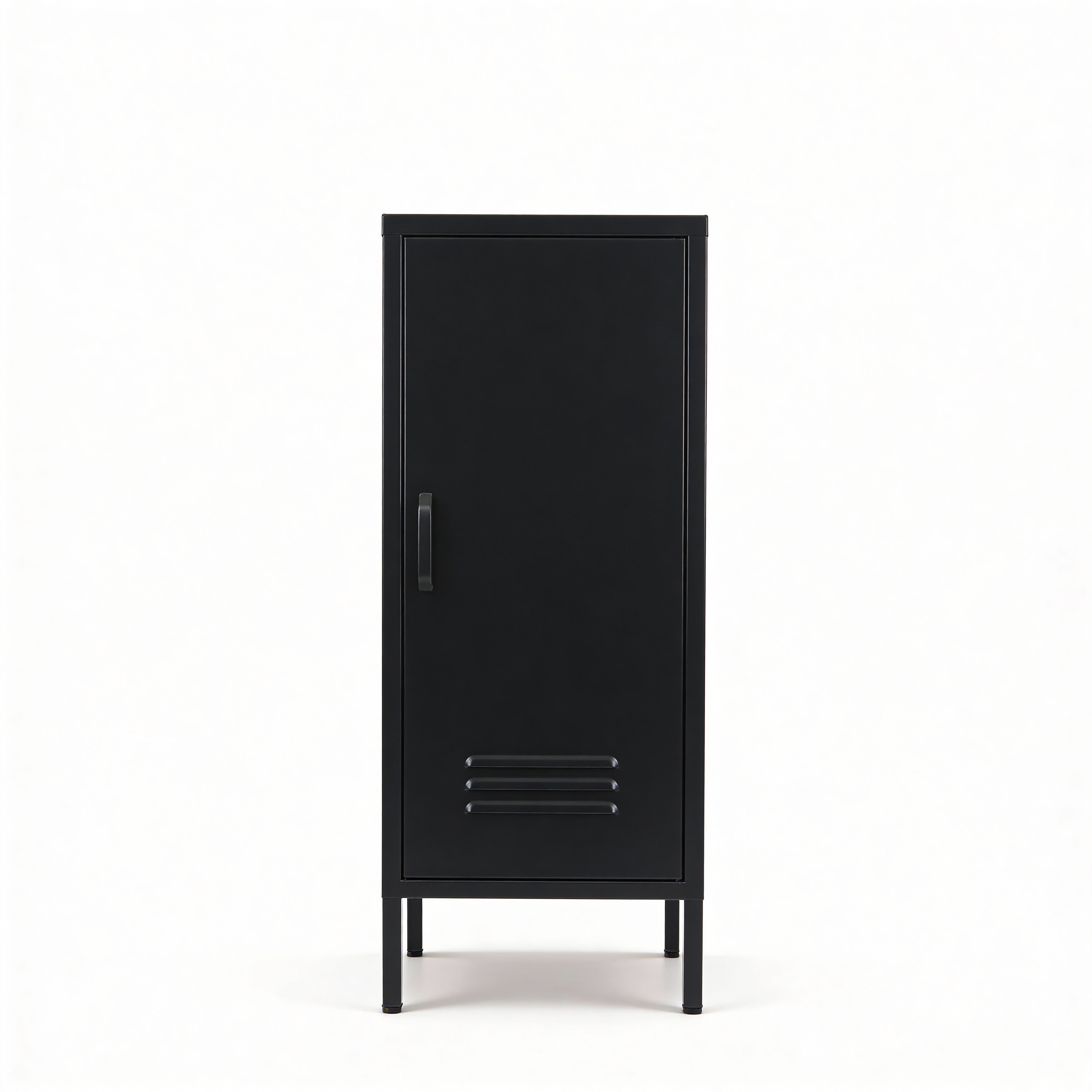 ארונית מתכת נמוכה בצבע שחור מט | Slim