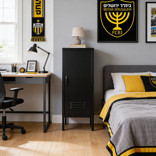 ארונית מתכת נמוכה בצבע שחור מט | Slim