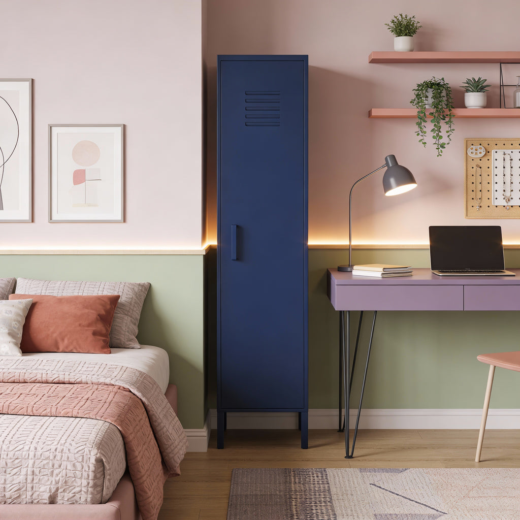 ארונית לוקר מתכת בצבע כחול כהה | School